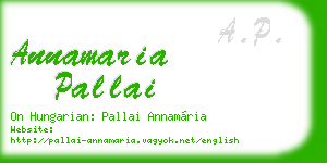 annamaria pallai business card