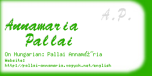 annamaria pallai business card